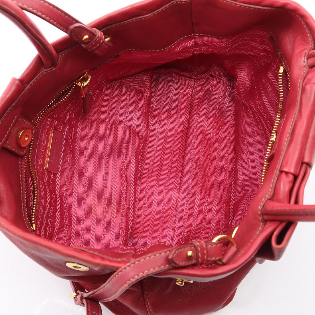 Prada Nappa Fiocco 2Way Red - 3