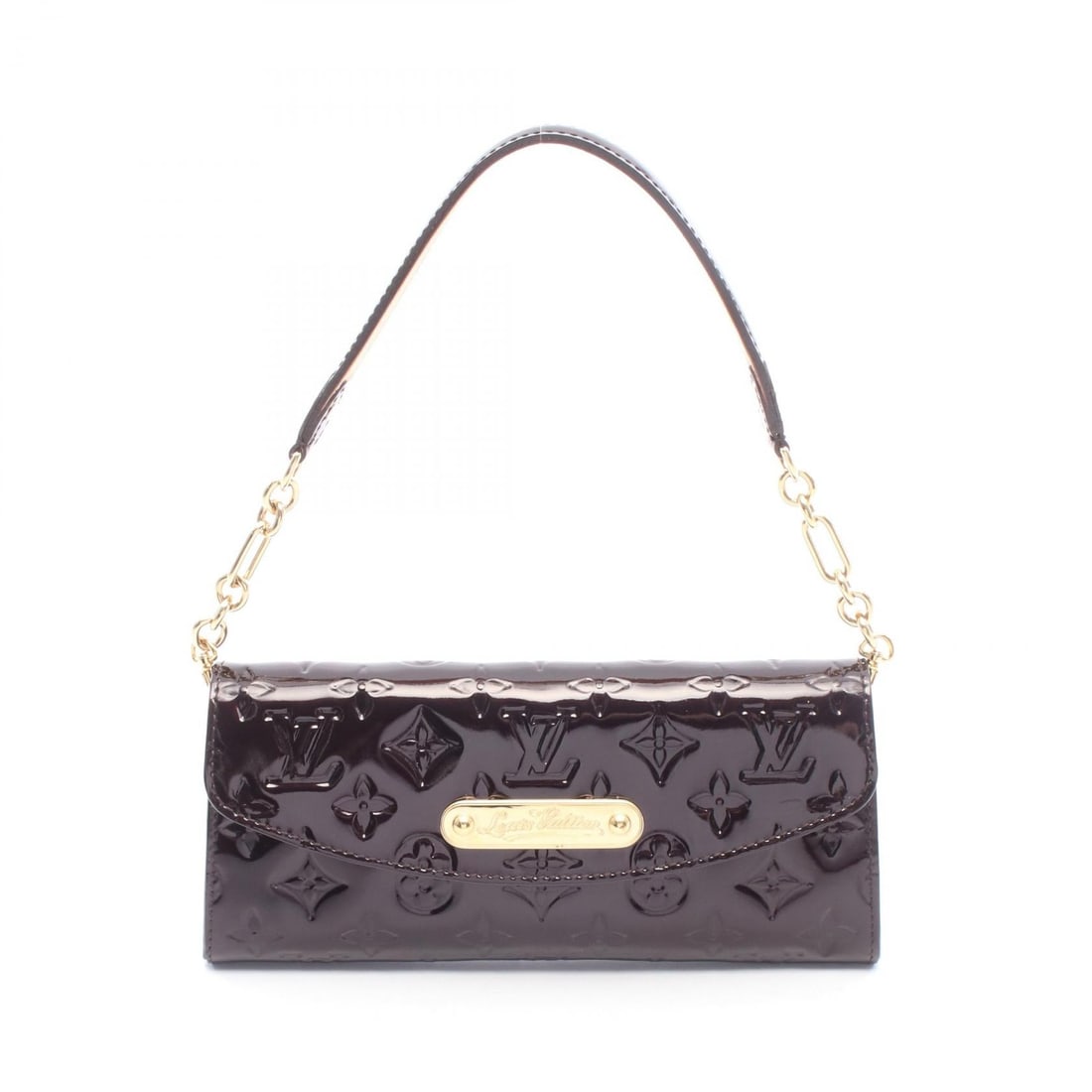 LV Sunset Bluebird Vernis Purple: Purple Sunset Bluebird shoulder bag in leather. Model M93542. No accessories. 24 x 12 x 3 cm. Shoulder 49 cm.