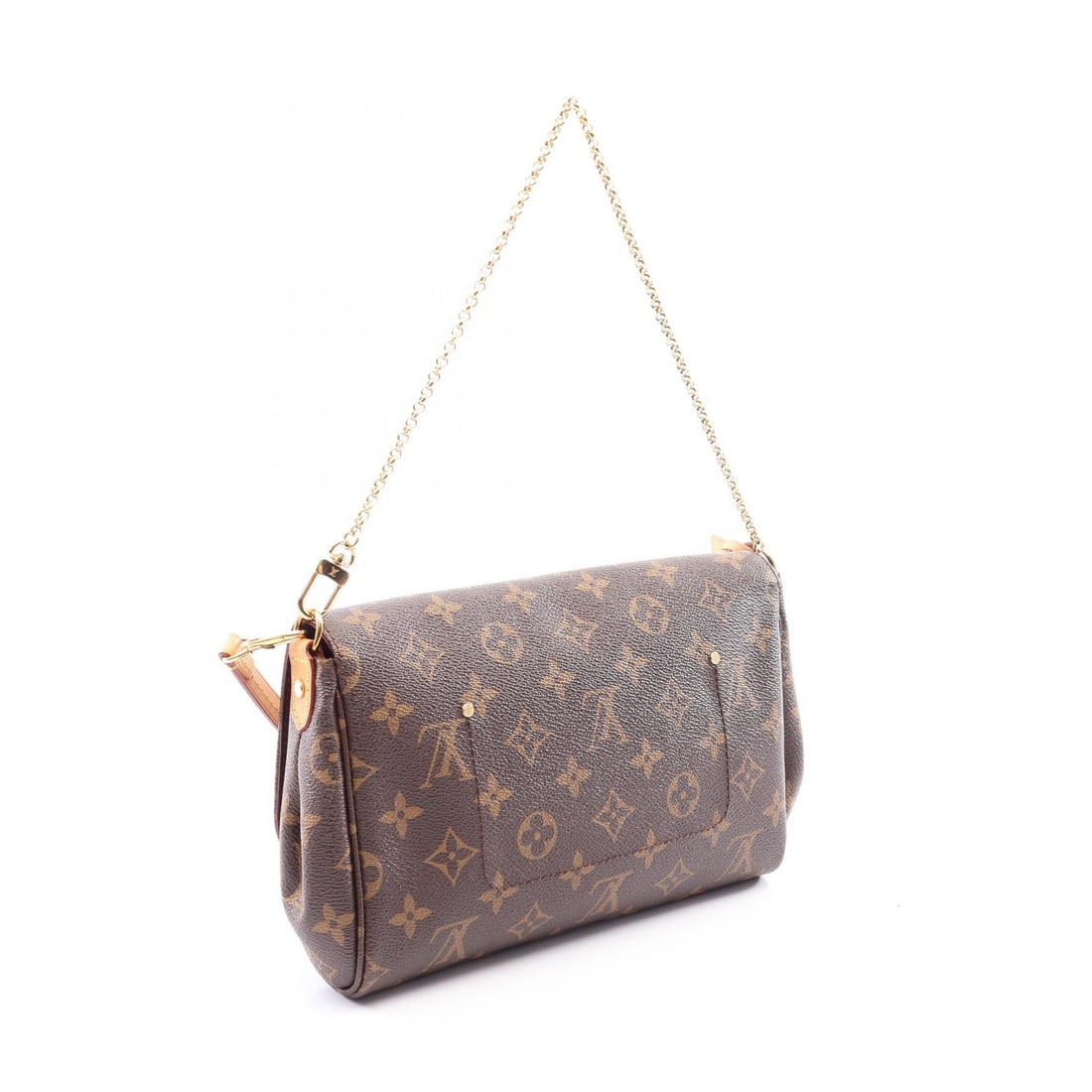 LV Favorite MM Monogram: Brown Favorite MM 2WAY handbag in Monogram PVC coated canvas and leather. Model M40718. Includes shoulder strap. Size MM. 24 x 16.5 x 4 cm. Handle 47 cm. Shoulder 113 cm.