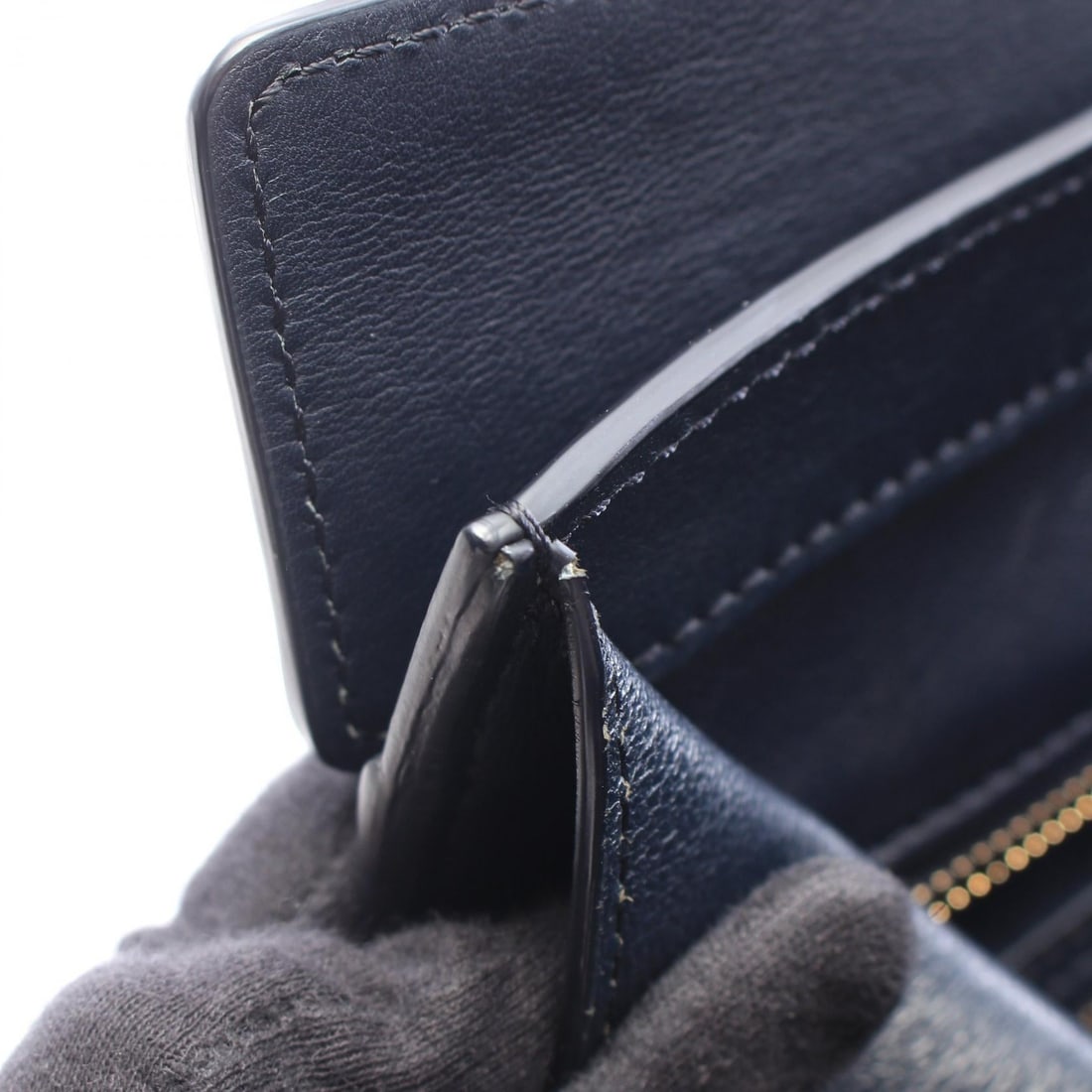 Celine Luggage Mini Navy - 6