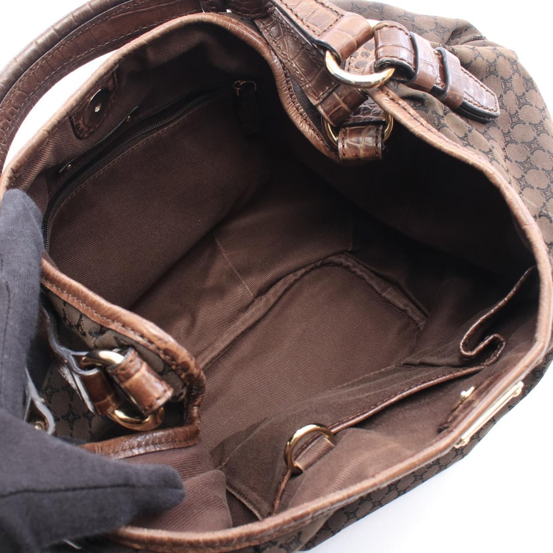 Celine Macadam Shoulder Brown - 3