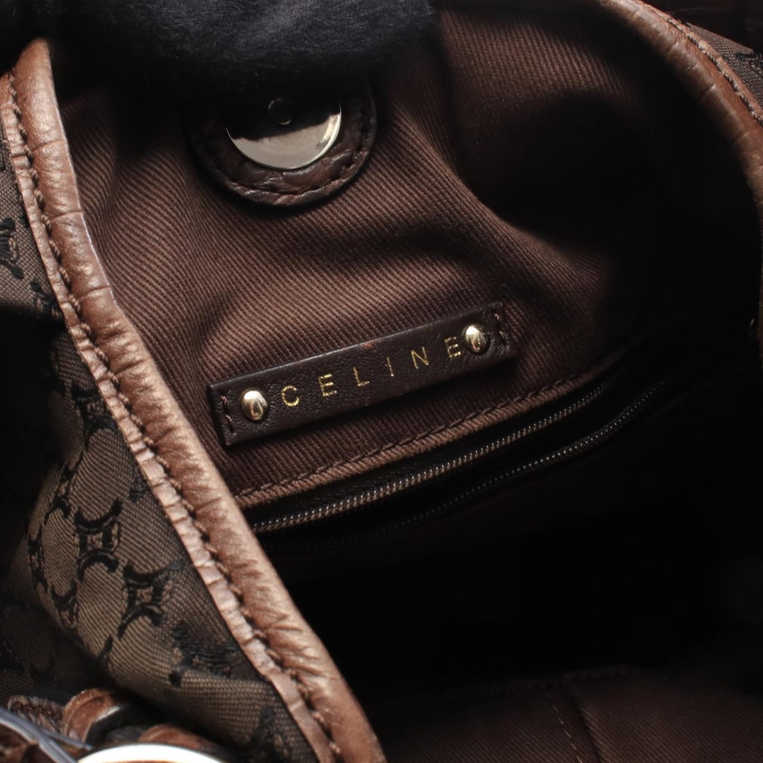Celine Macadam Shoulder Brown - 4