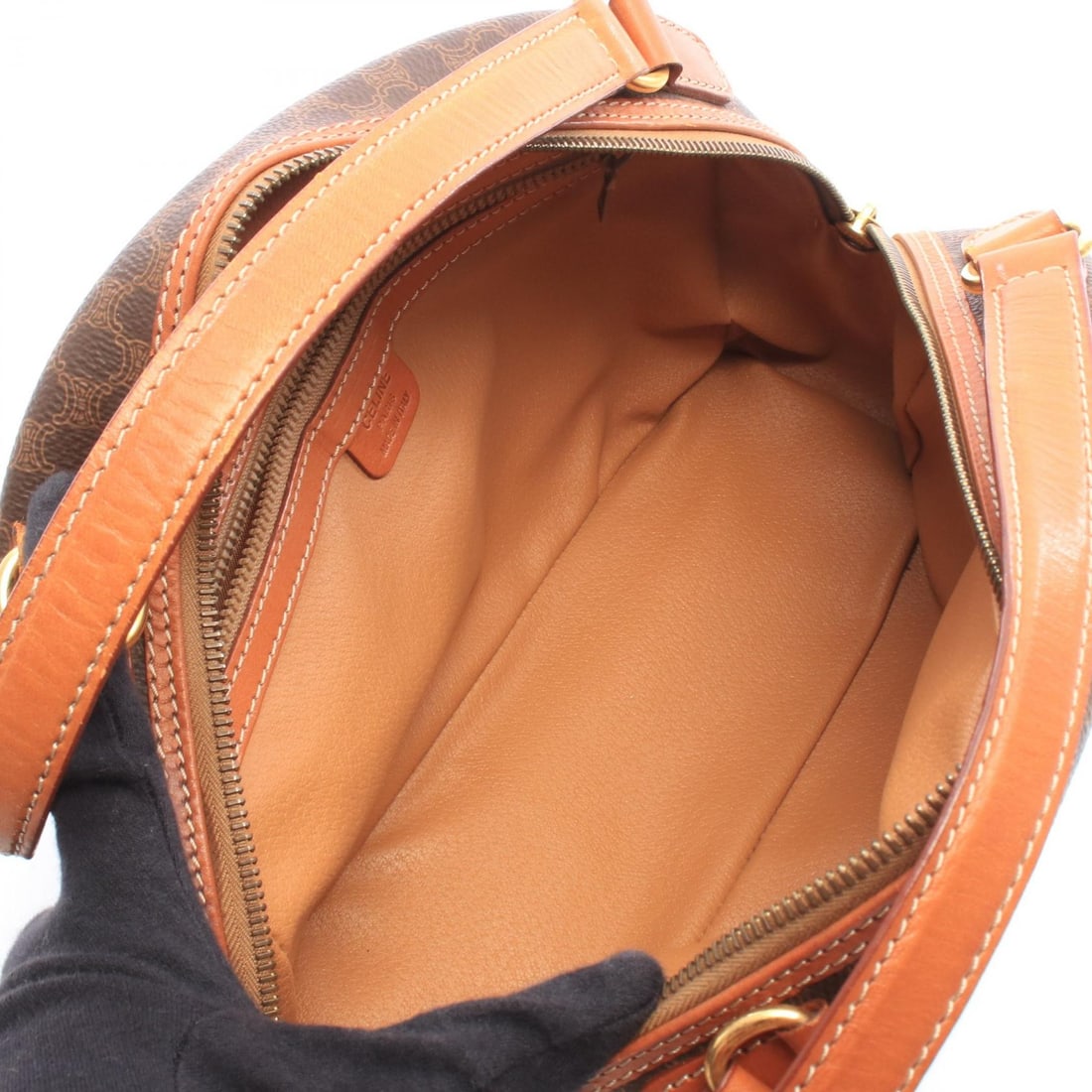 Celine Macadam Handbag Brown - 3