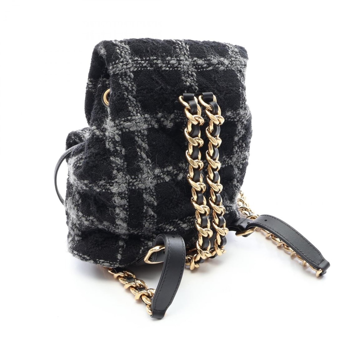 Chanel Coco Mark Wool Black Gray - 2