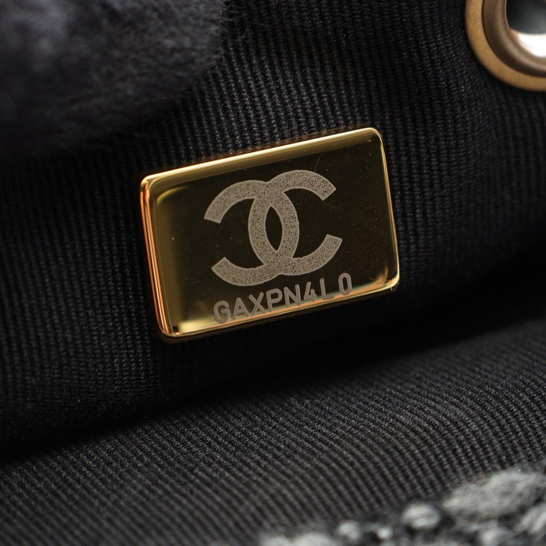 Chanel Coco Mark Wool Black Gray - 5