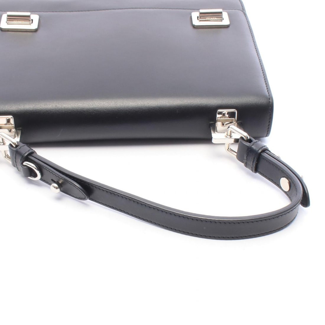 Prada Soft Calf Handbag Black - 5