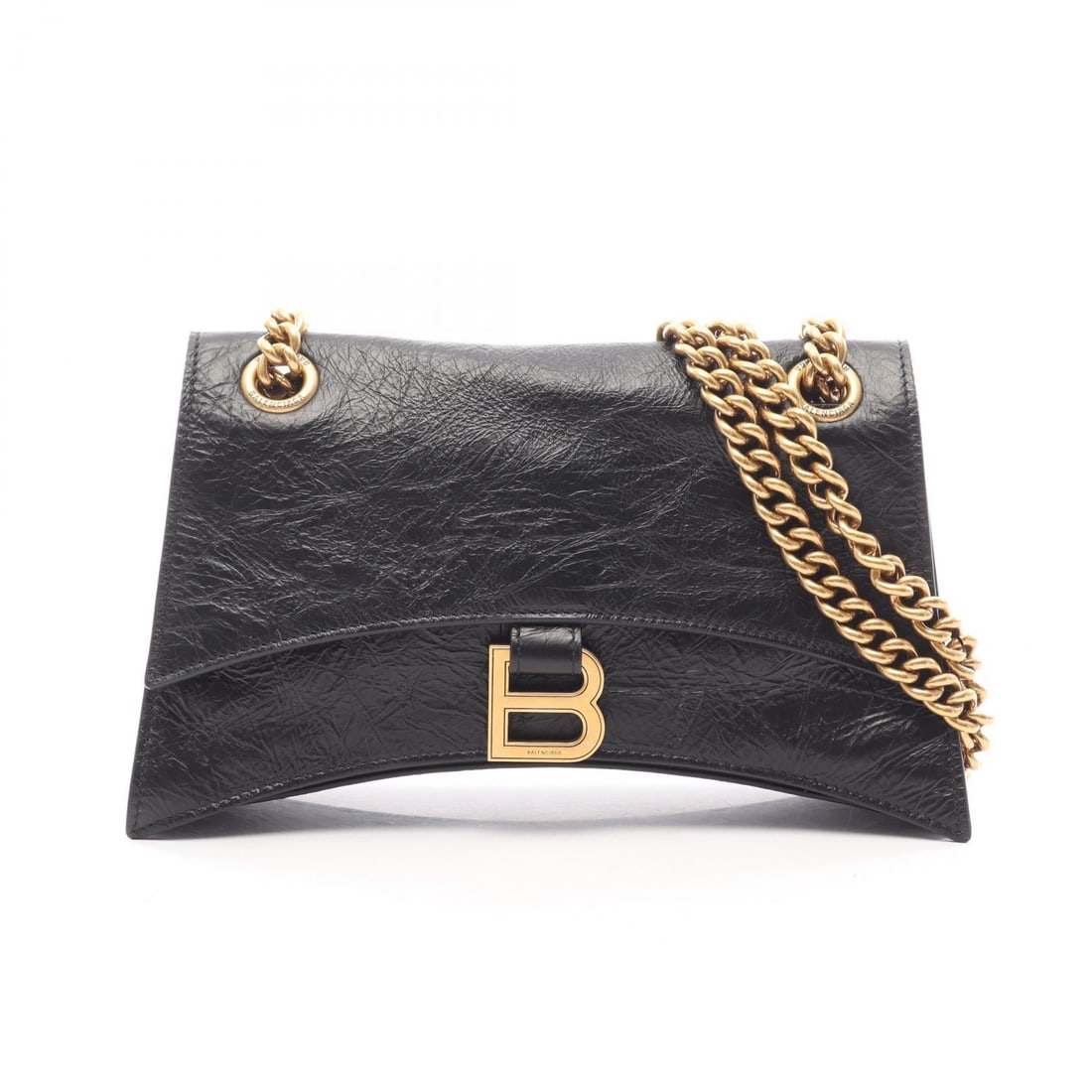 Balenciaga Crush Small Chain Black: Black Crush Small chain shoulder bag in leather. Model 781920. No accessories. 25 x 15 x 7 cm. Strap drop 28 cm.