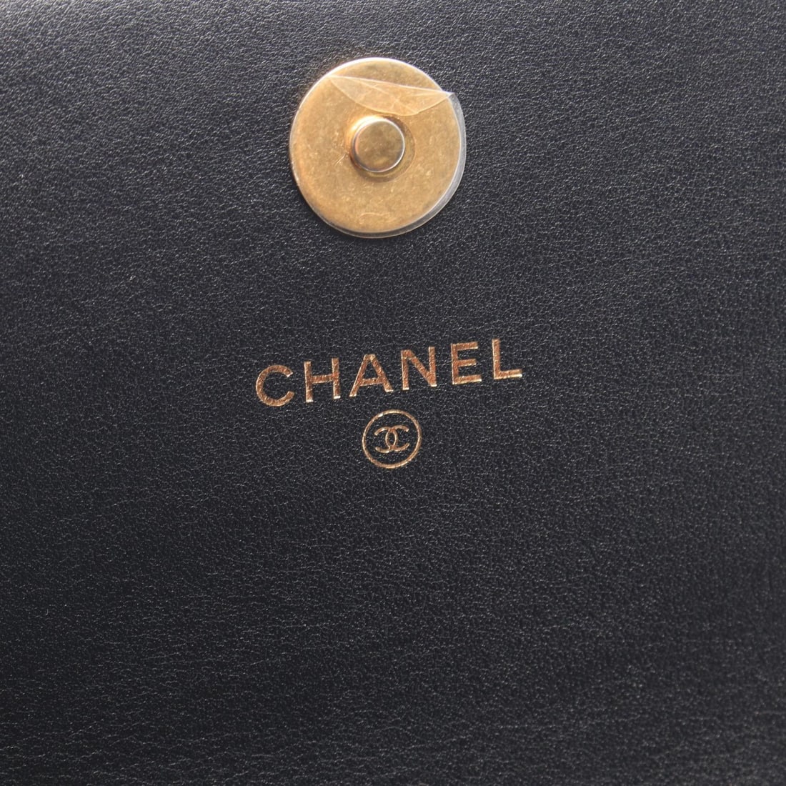 Chanel GHW Logo Chain Black - 4