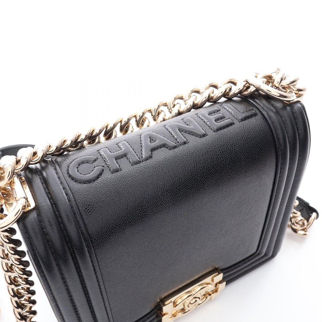 Chanel GHW Boy Chain Black - 12