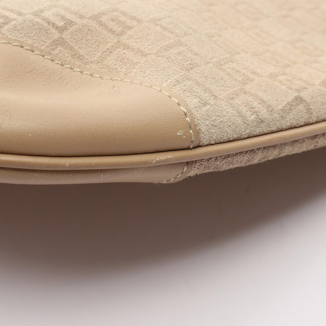 Gucci G Pattern Suede Shoulder Beige - 14
