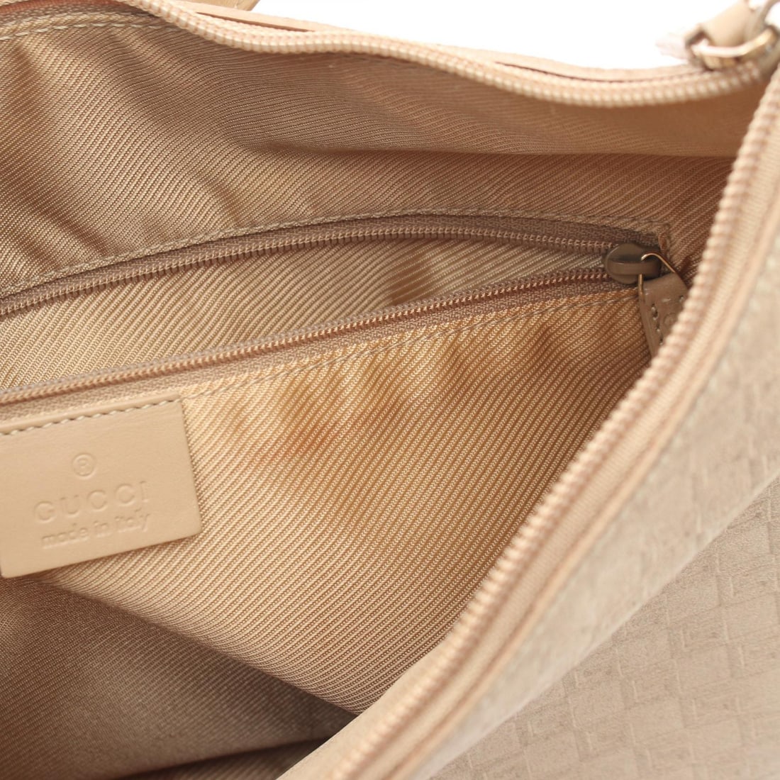 Gucci G Pattern Suede Shoulder Beige - 5