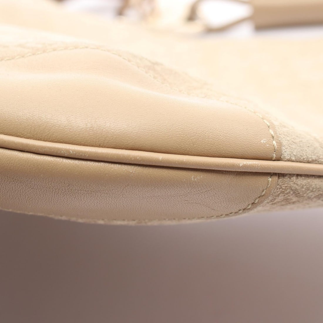 Gucci G Pattern Suede Shoulder Beige - 6