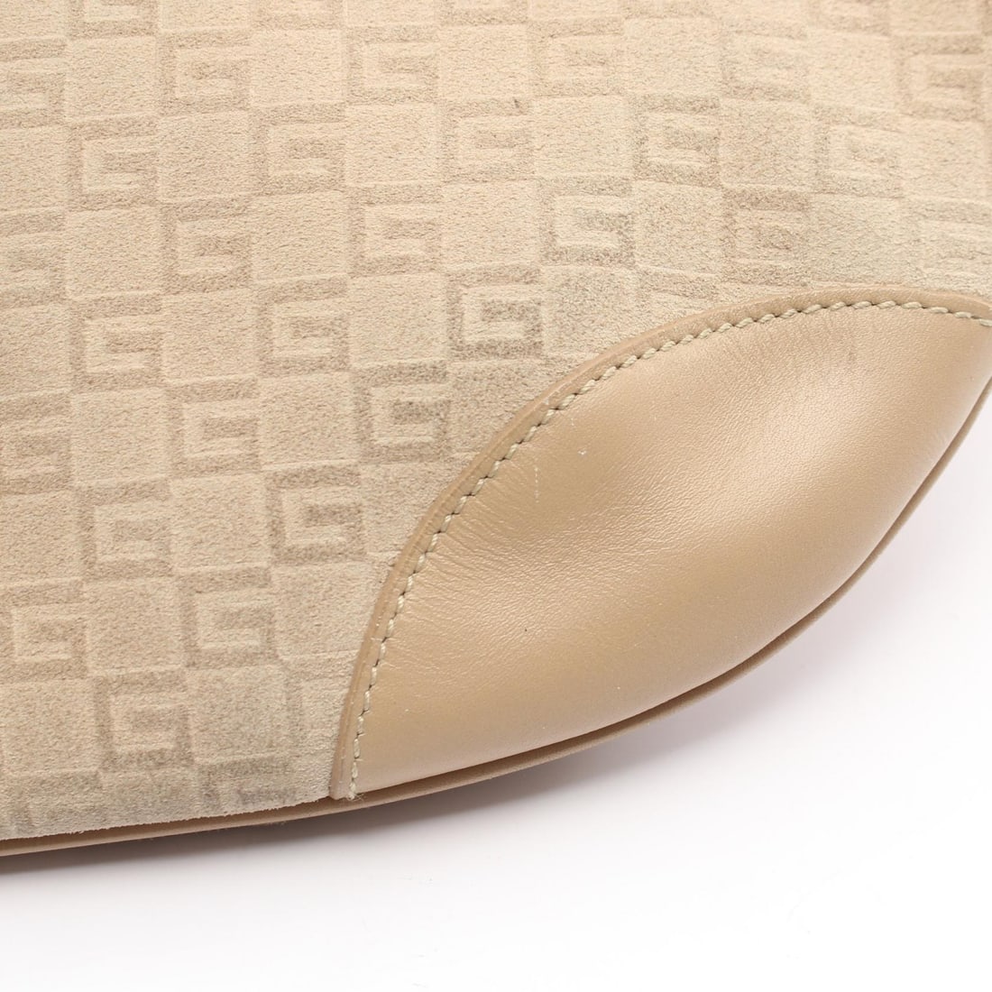 Gucci G Pattern Suede Shoulder Beige - 7