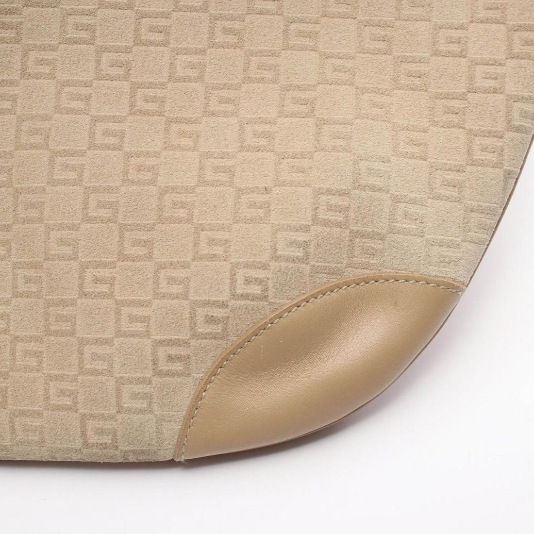 Gucci G Pattern Suede Shoulder Beige - 9