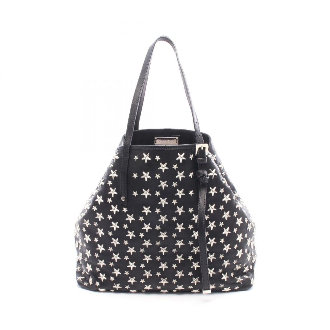 Jimmy Choo Sasha M Star Studs Tote Black: Black SASHA M Star Studs tote bag in leather. No accessories. 34 x 29 x 18 cm. Handle 46 cm.