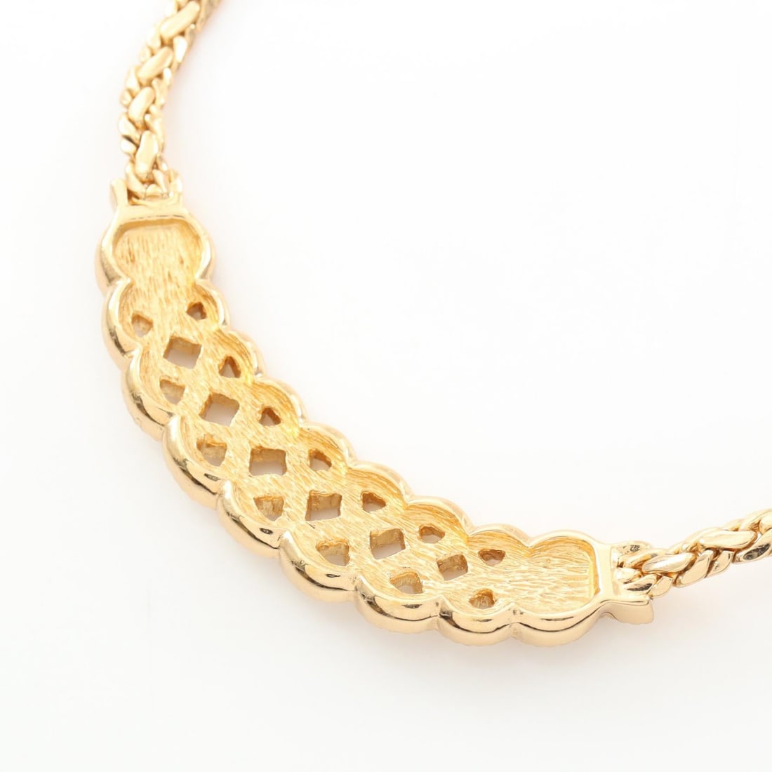 Dior Gold Rhinestone Necklace - 2