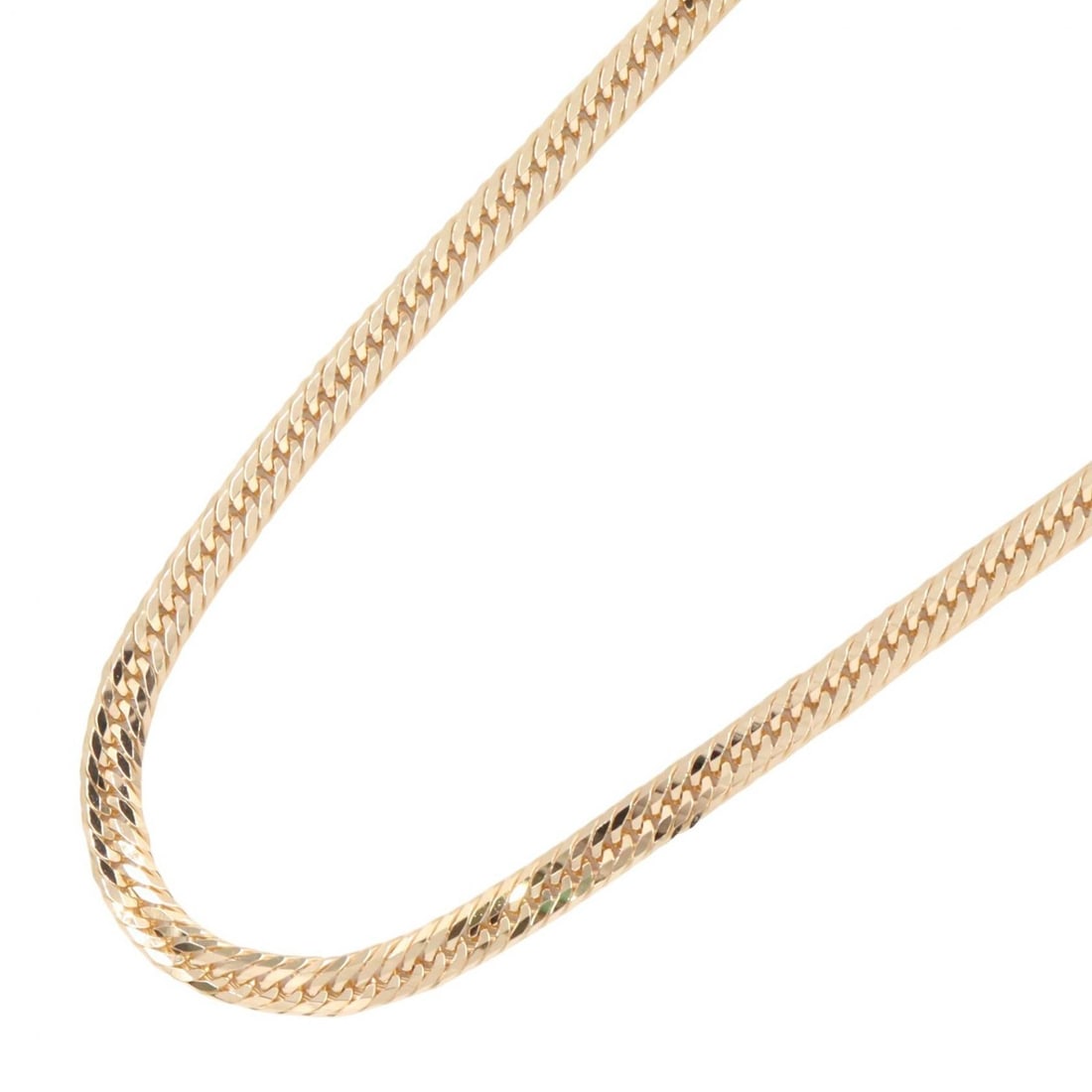 K18YG 12 Men T Necklace 50cm: Gold 12 Men's T-Shirt necklace in K18 yellow gold. Neck size 50cm, width 0.5cm, chain length 50cm, weight 30.4g.