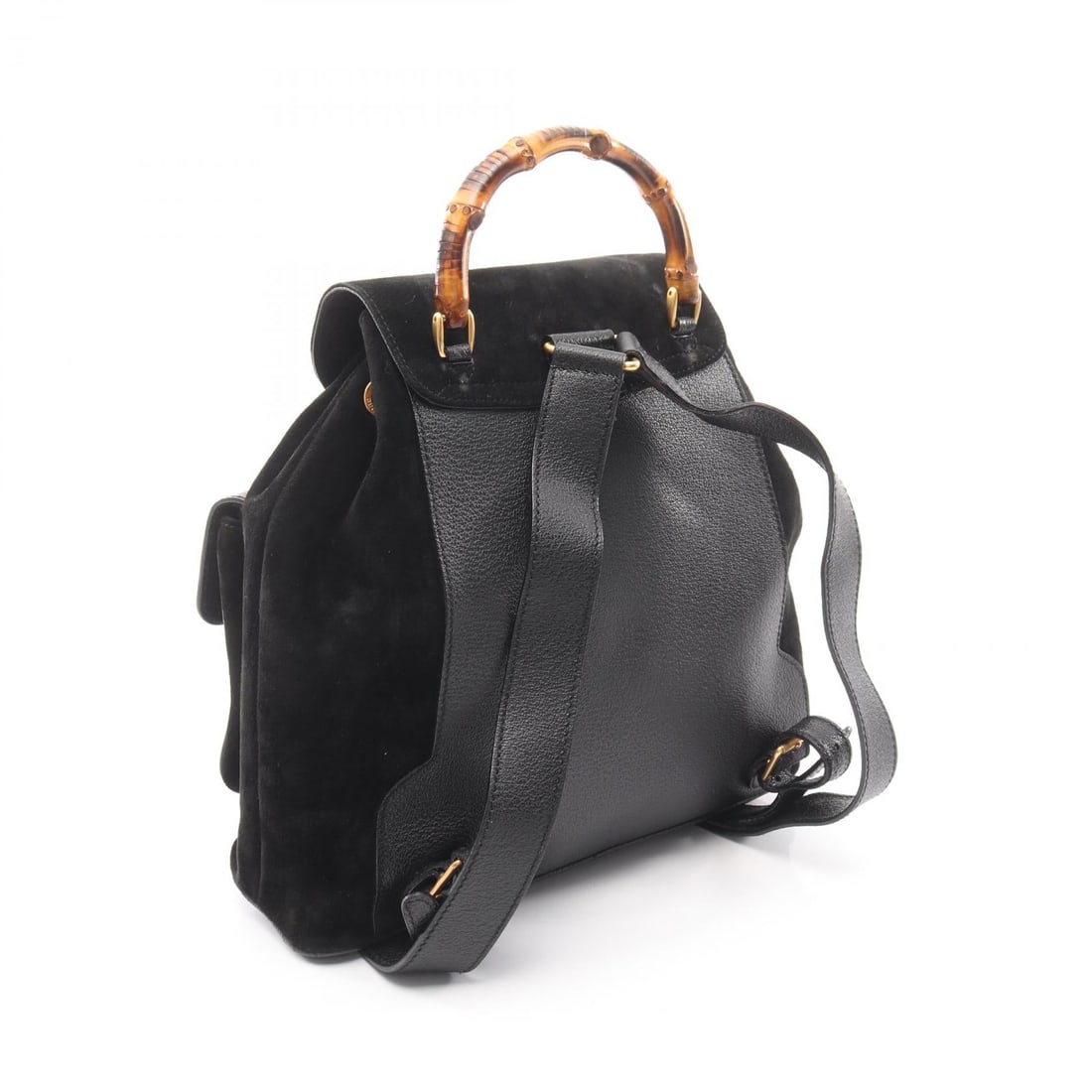 Gucci Bamboo Suede Backpack Black - 2