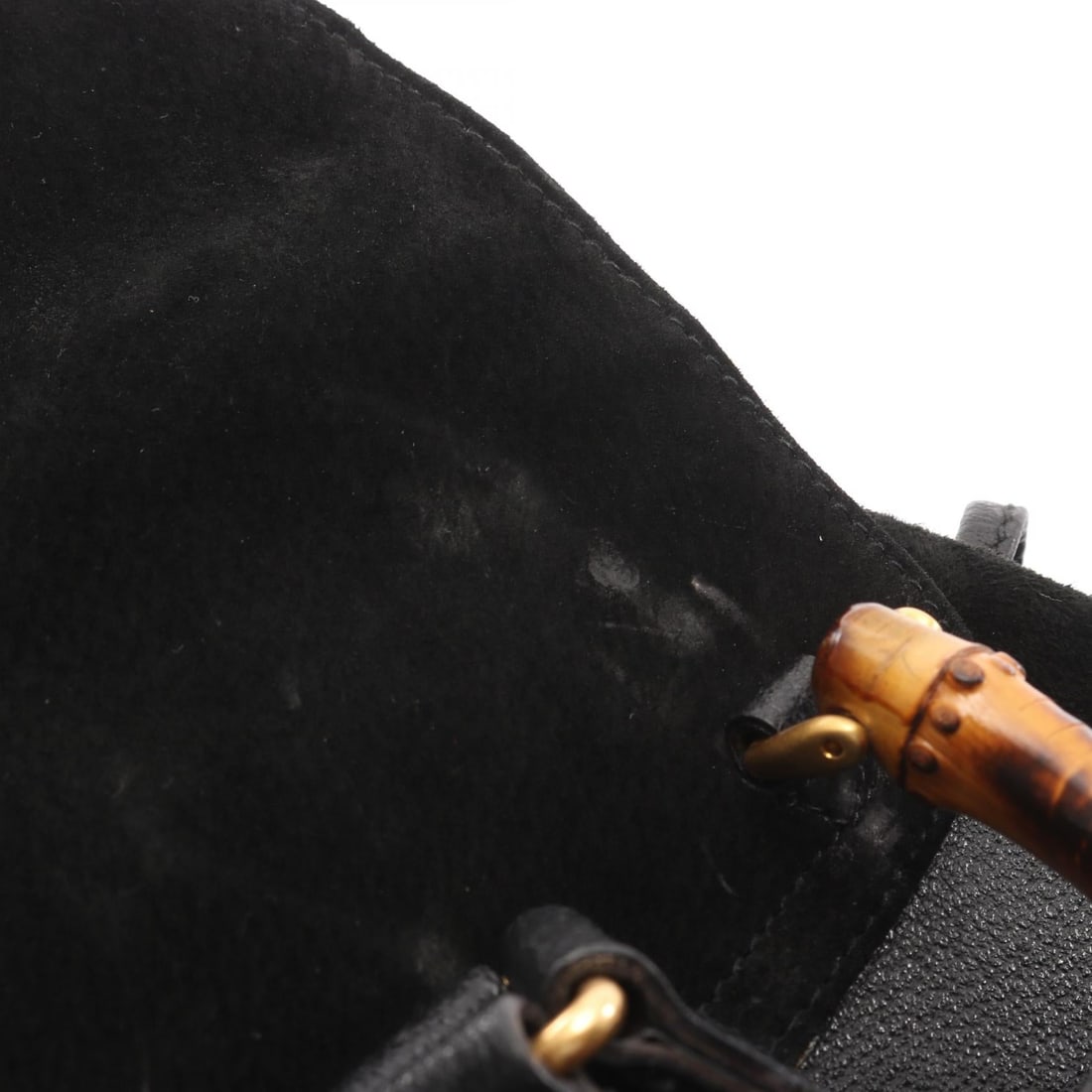 Gucci Bamboo Suede Backpack Black - 9