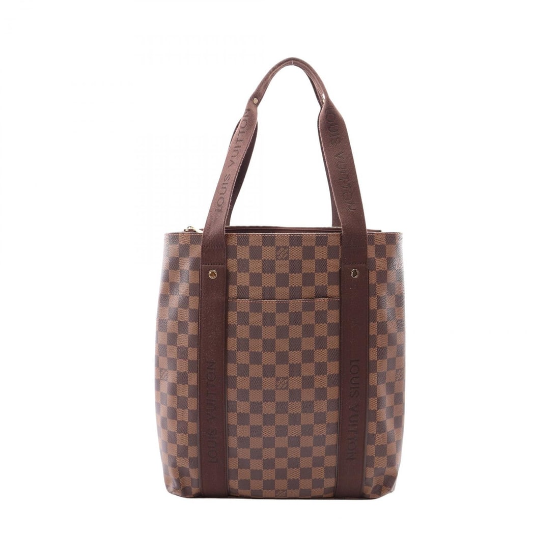 LV Cabas Beaubourg Damier: Ebene brown Cabas Beaubourg tote shoulder handbag in Damier PVC coated canvas and leather. Model N52006. No accessories. 30 x 37 x 8.5 cm. Shoulder 57 cm.
