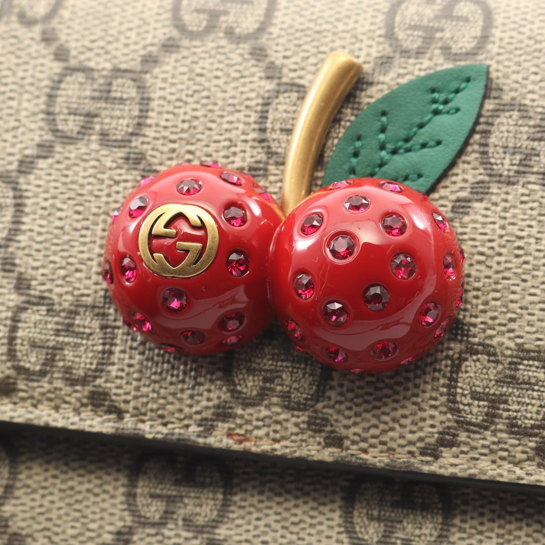 Gucci Cherry GG Supreme Mini Chain - 9