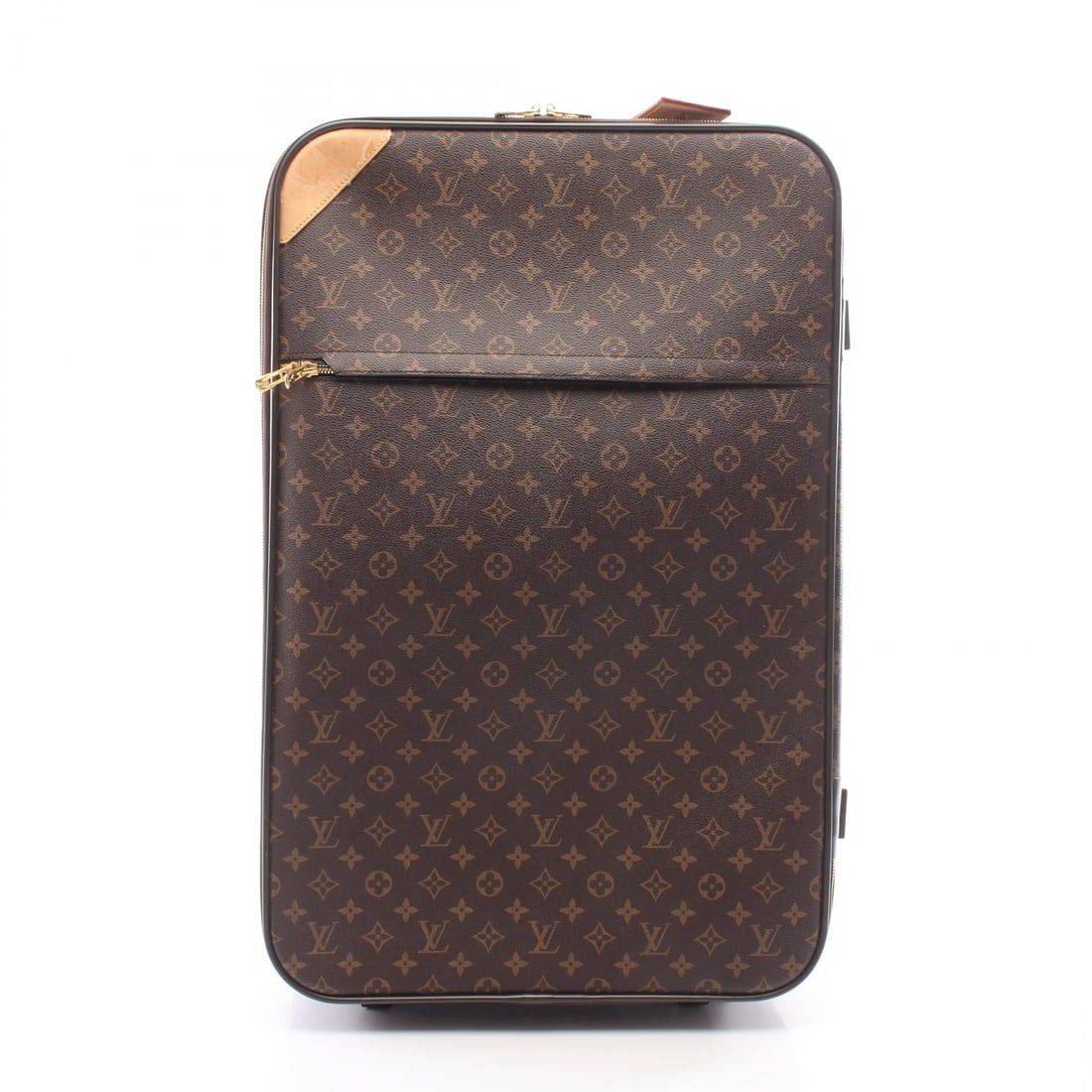 LV Pegas 65 Monogram: Brown Pegas 65 travel bag suitcase in Monogram PVC coated canvas and leather. Model M23295. Includes name tag. 40 x 64 x 20 cm.