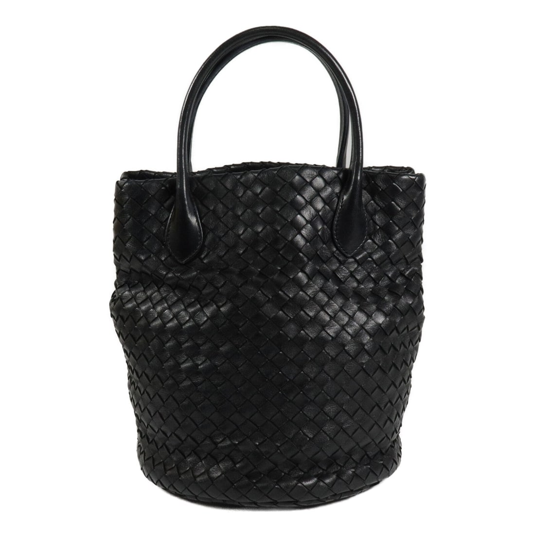 Bottega GHW Intrecciato Tote Black: Black Intrecciato leather tote handbag with GHW. Model 214727 V00A2 1000. No accessories. 21 x 25 x 20 cm. Handle 31 cm.