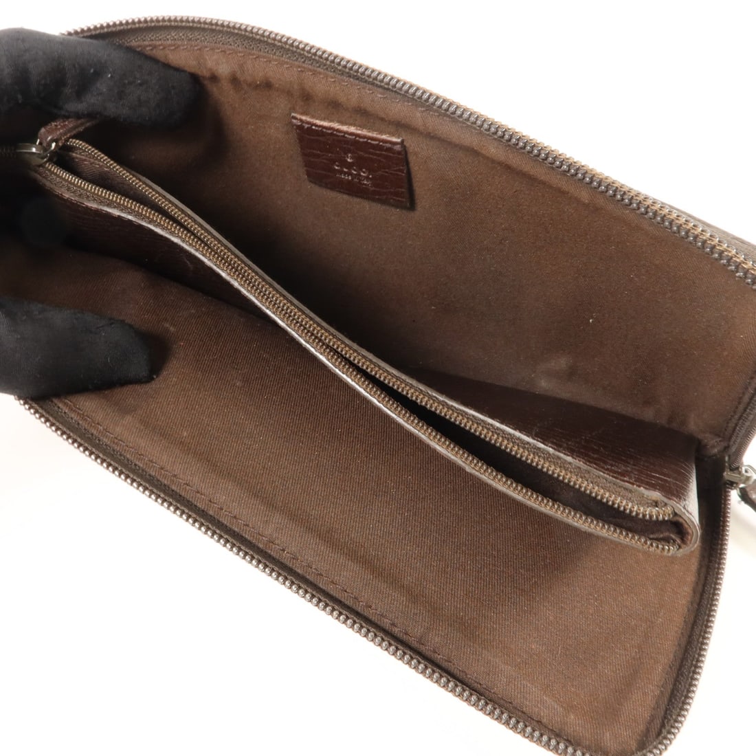 Gucci GG Long Zip Pouch Brown - 5