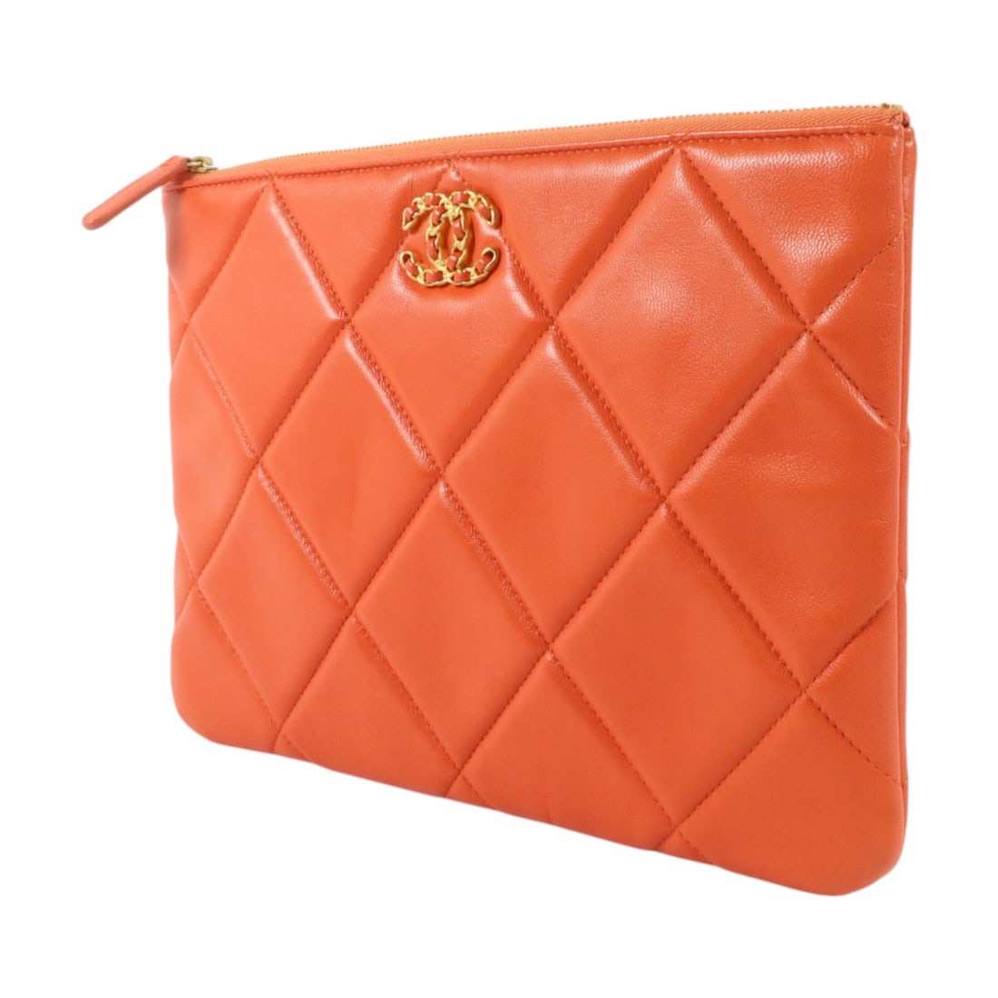 Chanel C19 Clutch Orange GHW - 2