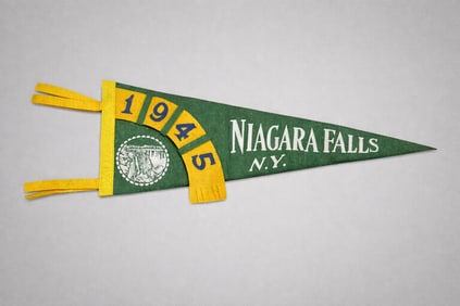 Vintage 1945 Niagara Falls NY Felt Pennant