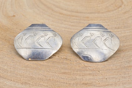 Sterling Kokopelli Stud Earrings Pair
