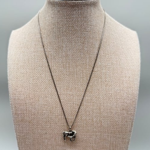 Sterling Horse & Foal Pendant Necklace (1 of 11)