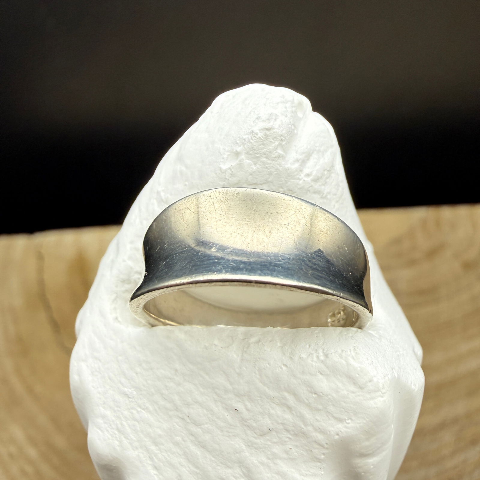 Sterling 925 Wide Band Ring Size 6 3.4g (1 of 8)