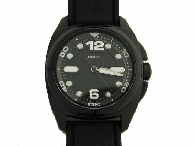DKNY Silicone Collection Black Strap Black Dial Women's: This is a DKNY Silicone Collection Black Strap Black Dial Women's watch #NY4898 with the following features: Casual watch, Japanese quartz movement, silver-tone hands with luminous accents and black s