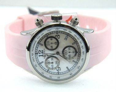 Nautica Stainless Steel Chronograph Rubber Strap W: Nautica Stainless Steel, Chronograph, Mother of Pearl, Rubber Strap Ladies' Watch with Box.The total watch's weight is 50.8 grams.The measurements of the watch head is 33 mm in diameter and 11 mm in t