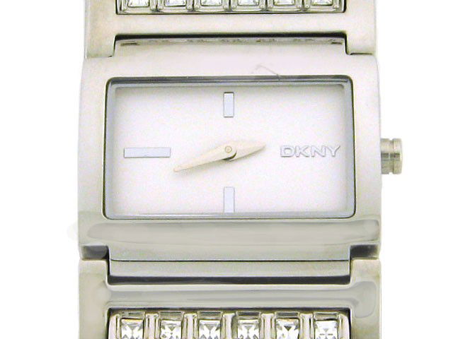 DKNY Women's NY4545 Stainless Steel Bracelet Watch: Stainless steel bracelet set with crystals and Jewelry clasp, Fixed bezel, Silver dial, silver-tone hands and stick markers, Quartz movement, . Scratch resistant mineral crystal, 30 mm Case diameter,