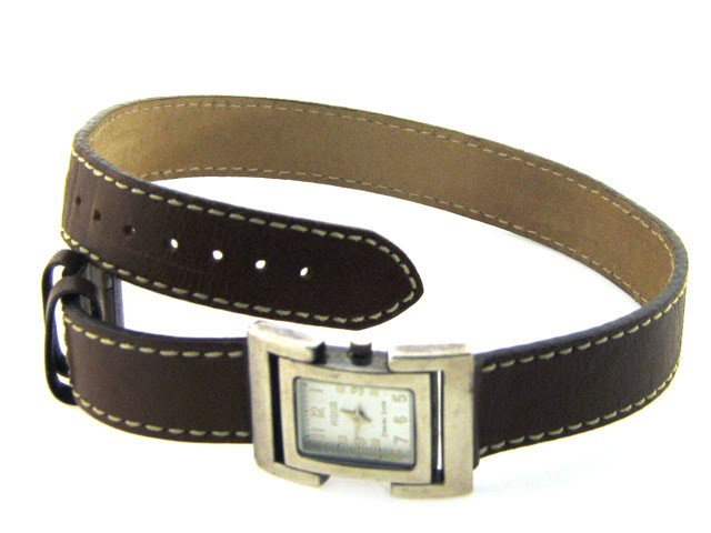 Rectangular Leather Strap Watch by Ecclissi - 5