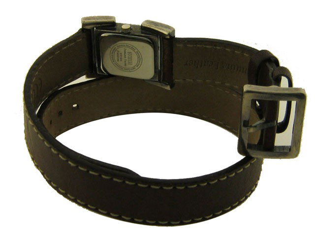 Rectangular Leather Strap Watch by Ecclissi - 6