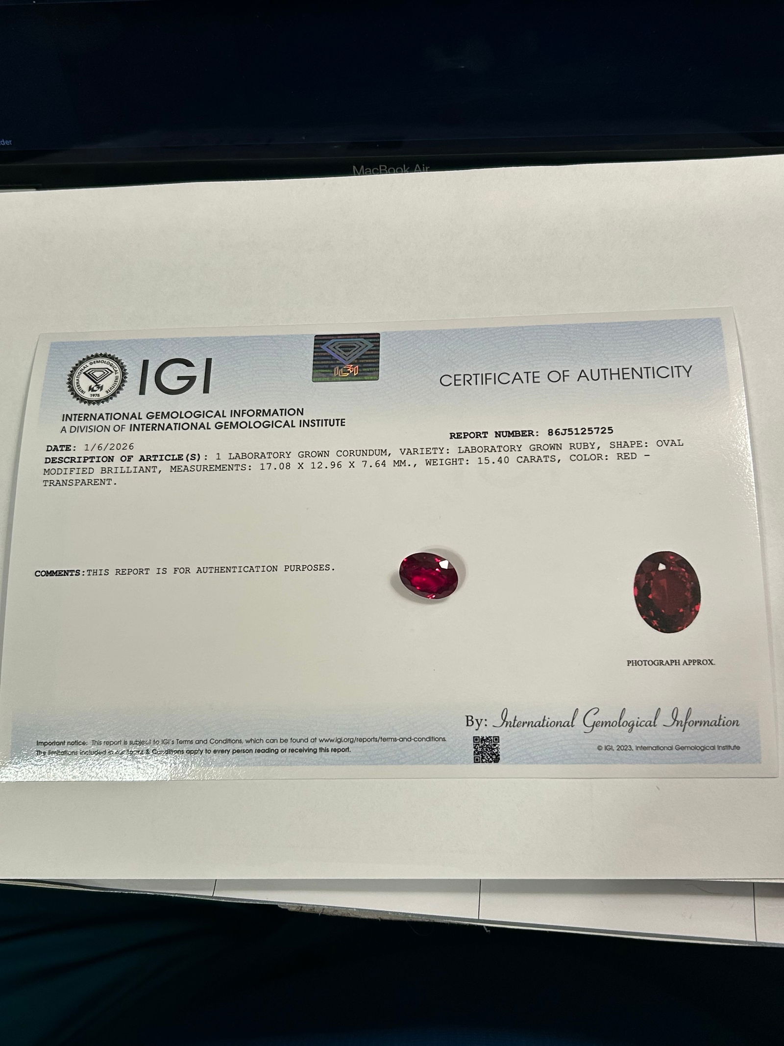 Brilliant Cut Ruby 15.04 ct - 2