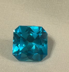 Natural Neon Asscher Blue Paraiba Tourmaline 10.00 Ct