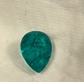 Translucent Emerald Pear Cut Transparent  8.55 ct  from Columbia