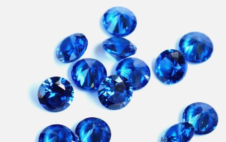 Certified Ceylon  Blue Sapphire Round Cut 6mm 10 Pcs from Sri Lanka