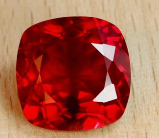 Pigeon Blood Ruby Cushion  Cut VVS 11 ct from Mogok Burma