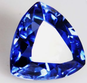 Natural Arkansas Blue Benitoite Trillion Cut 5.00 Ct