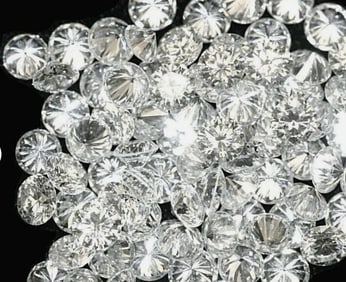 White Diamond Melee  Round Cut 2 mm  VVS1 D Grade 4 tcw rom South Africa