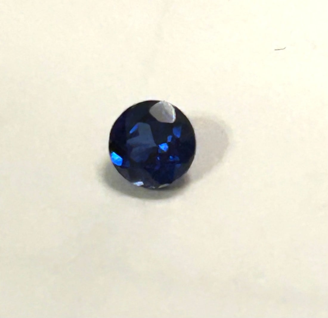 Ceylon Blue Sapphire Round Cut 1.05 ct 6mm vvs from Sri Lanka (1 of 3)