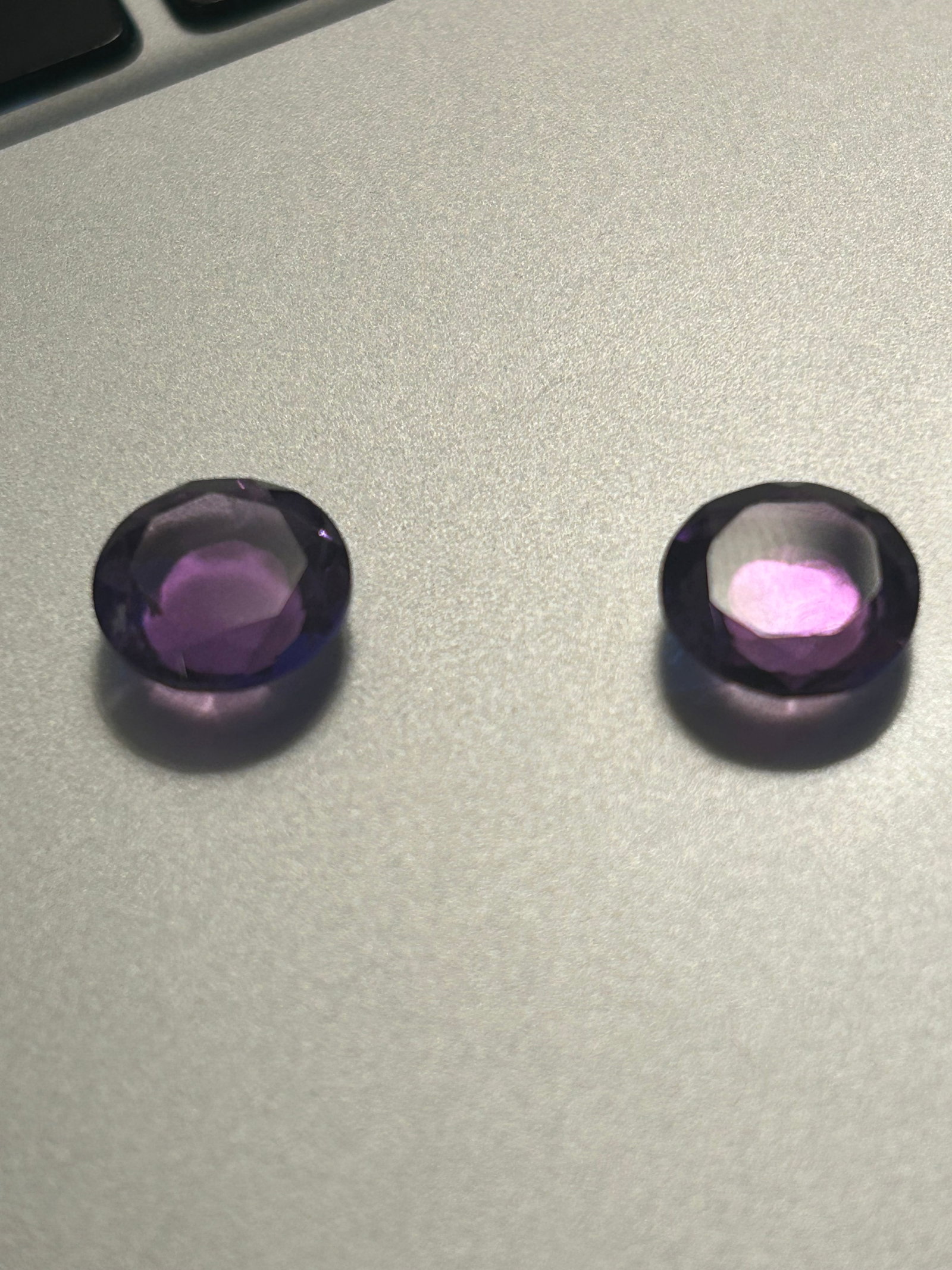 Natural Amethyst 5.51 tcw Round cut PAIR (1 of 1)