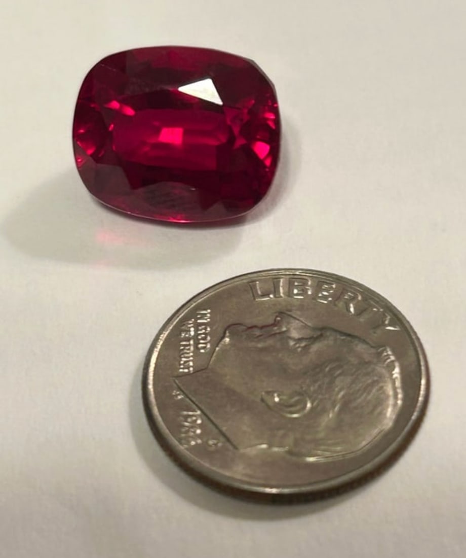 Natural Ruby Cushion Cut 14 ct from Mozambique: Beautiful Pigeon Blood Red Ruby 14 Ct IDGL Oval Cushion Cut