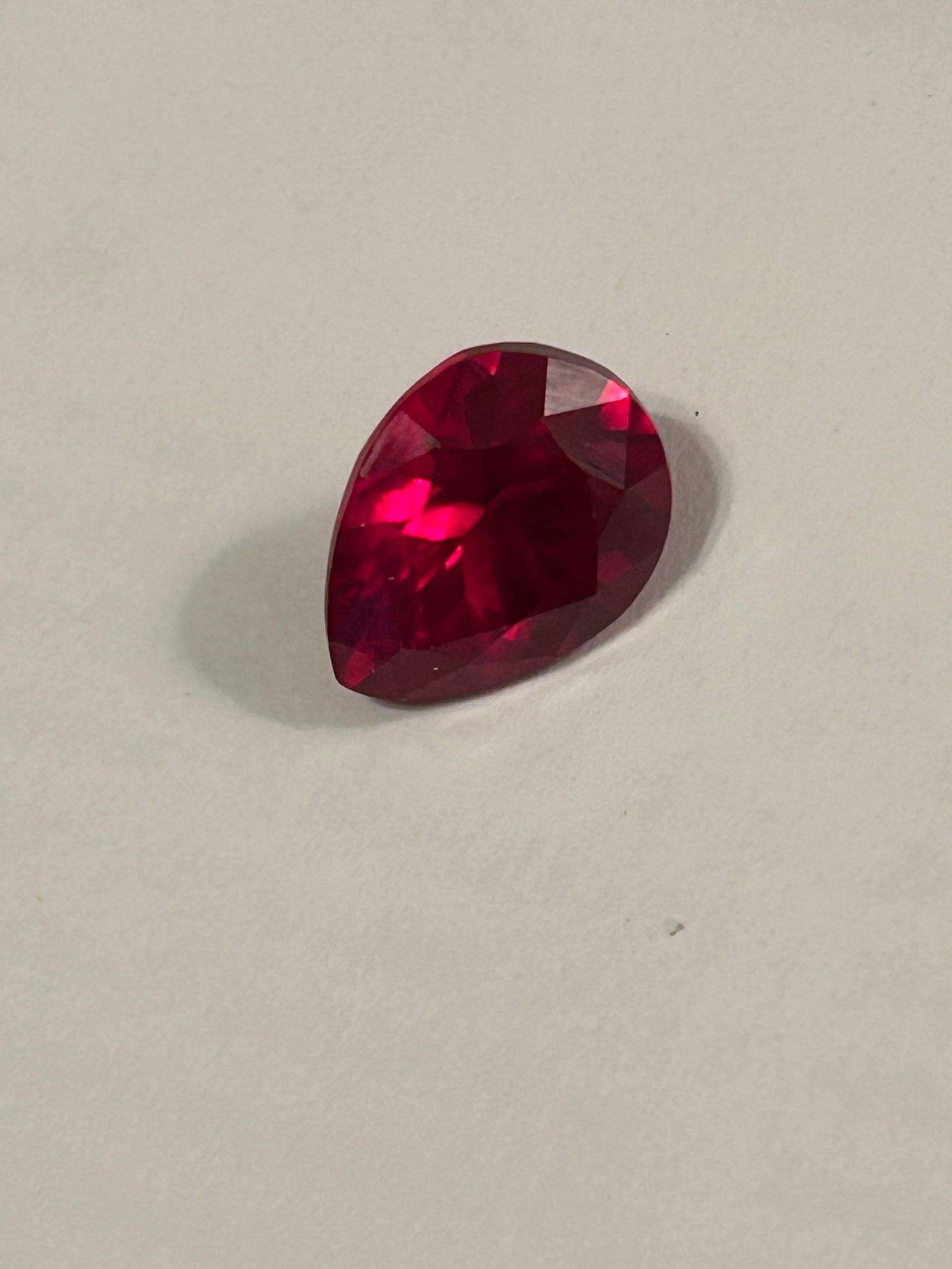 Natural Flawless Mozambique Red Ruby Pear Cut 6.9 Ct (1 of 3)