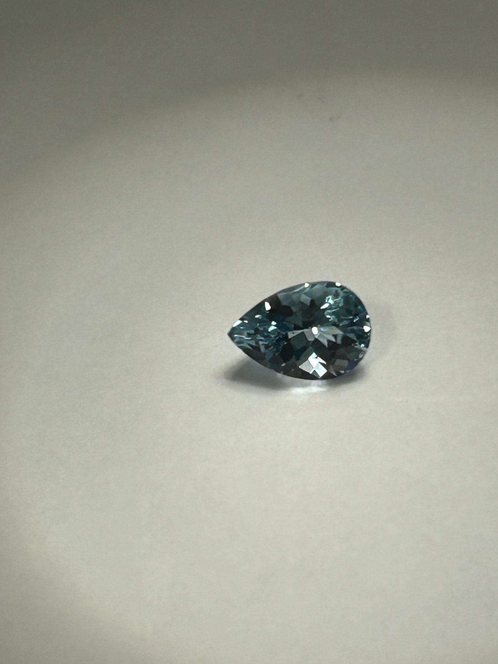 Natural Sky Blue Topaz 1.82ct Pear Cut From Brazil: This Sky Blue Topaz from Brazil is a vibrant, light blue gemstone often compared to aquamarine. Featuring excellent cut and clarity, this pear-shaped stone is ideal for pendants or rings due to its